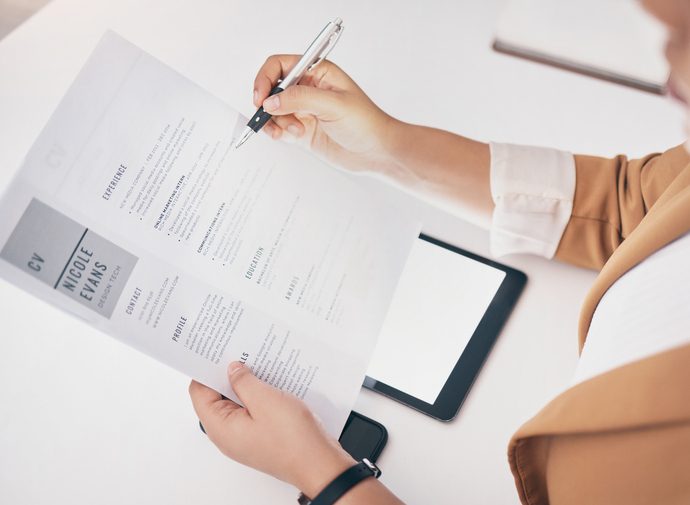 Clean modern resume layout
